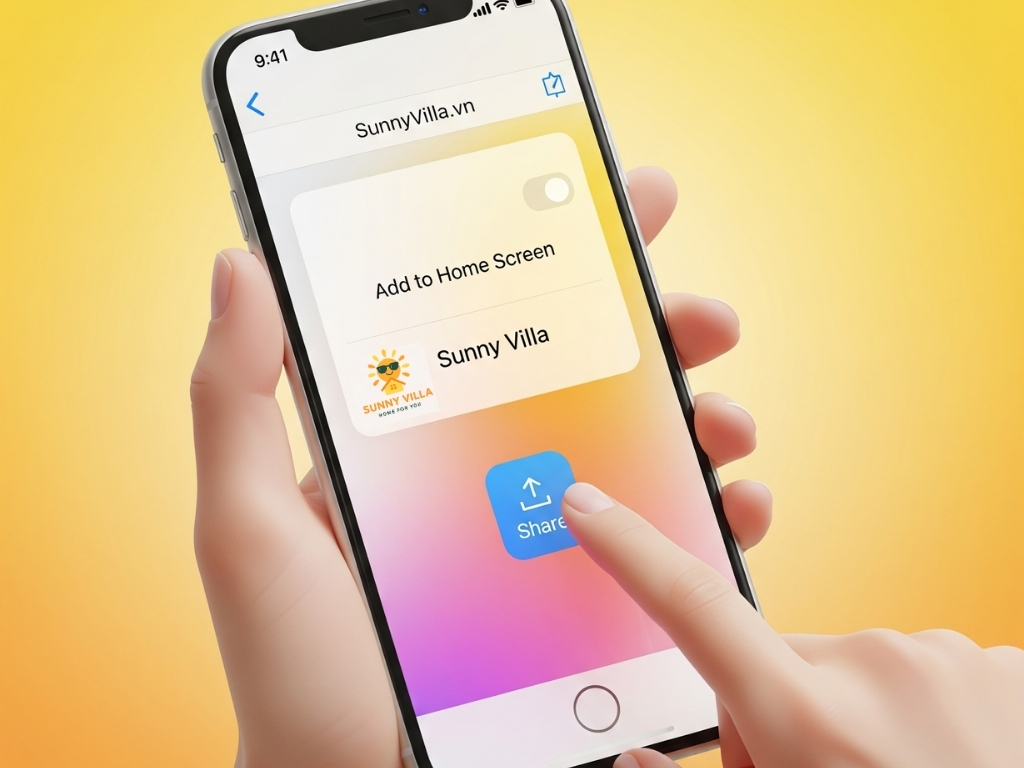 2. Trên iOS (iPhone – Safari):