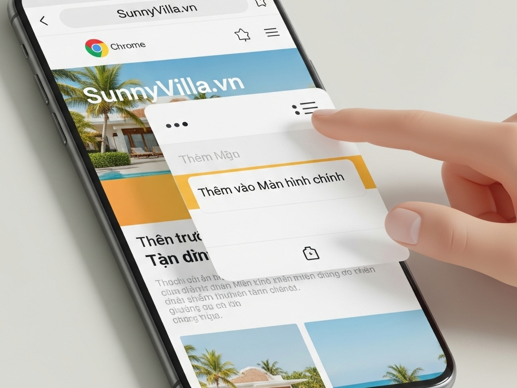 1. Trên Android (Chrome):