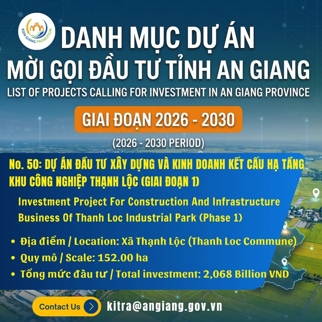 No. 50: Investment Project For Construction And Infrastructure Business Of Thanh Loc Industrial Park (Phase 1)