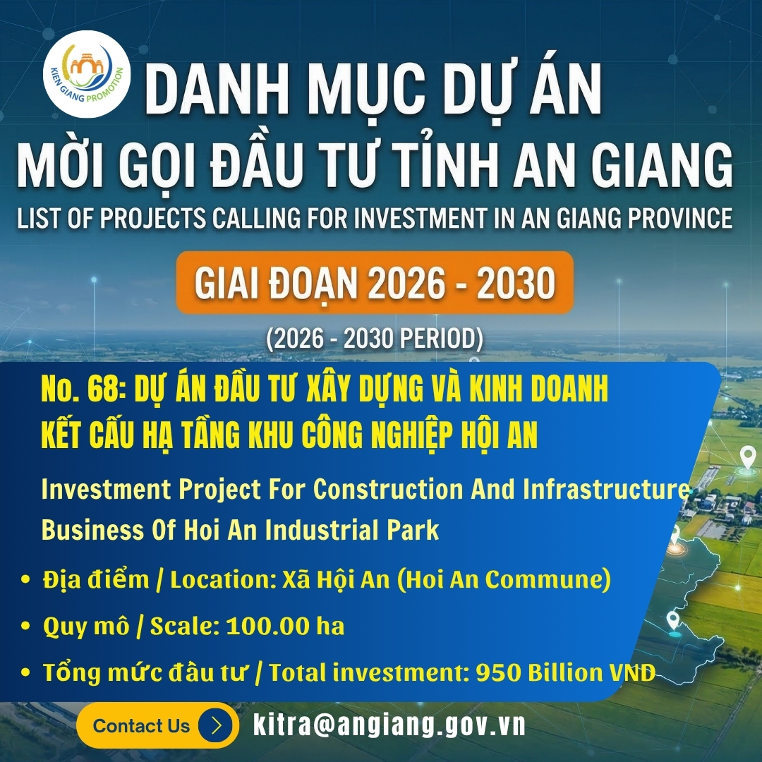 No. 68: Investment Project For Construction And Infrastructure Business Of Hoi An Industrial Park