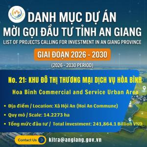 No. 21: Hoa Binh Commercial and Service Urban Area | An Giang Investment 2026-2030