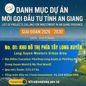 No. 01: Khu Đô Thị Phía Tây Long Xuyên| Đầu Tư An Giang 2026–2030