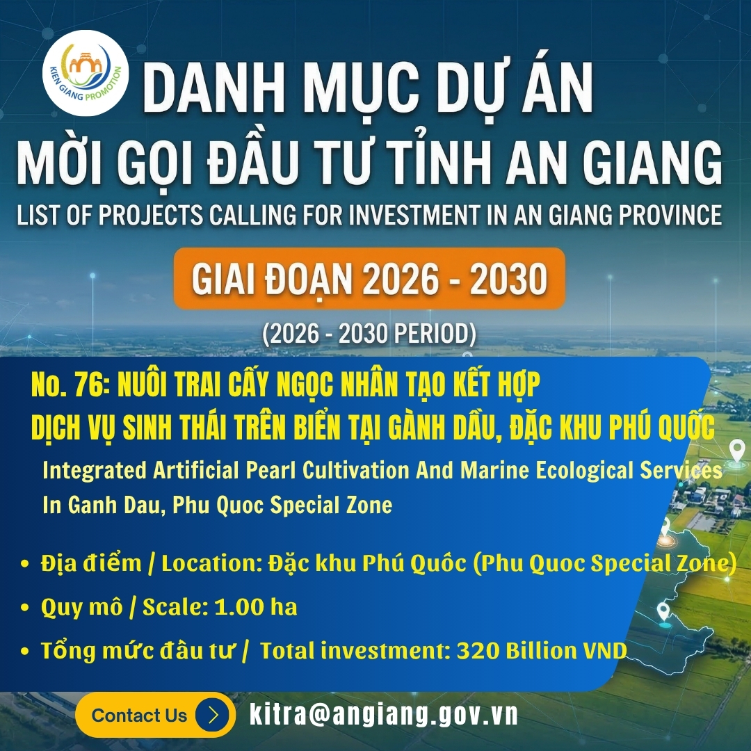 No. 76: Integrated Artificial Pearl Cultivation And Marine Ecological Services In Ganh Dau, Phu Quoc Special Zone