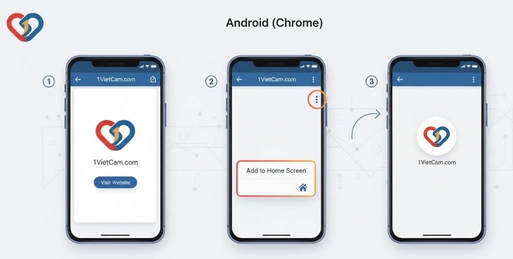 1. Trên Android (Chrome):