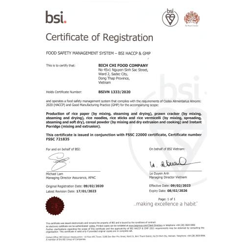 VII. Tiêu chuẩn sản phẩm