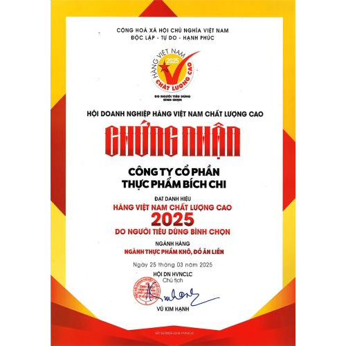 VII. Tiêu chuẩn sản phẩm