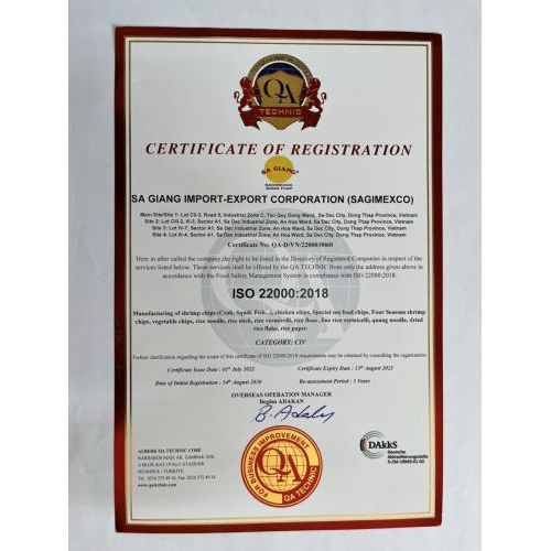 V. Chứng nhận chất lượng