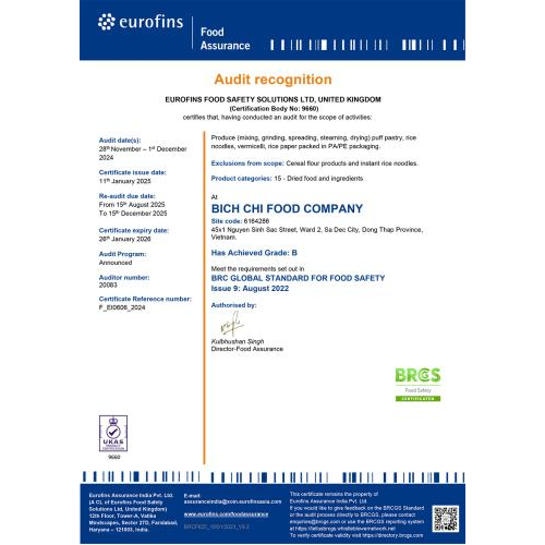 VII. Tiêu chuẩn sản phẩm