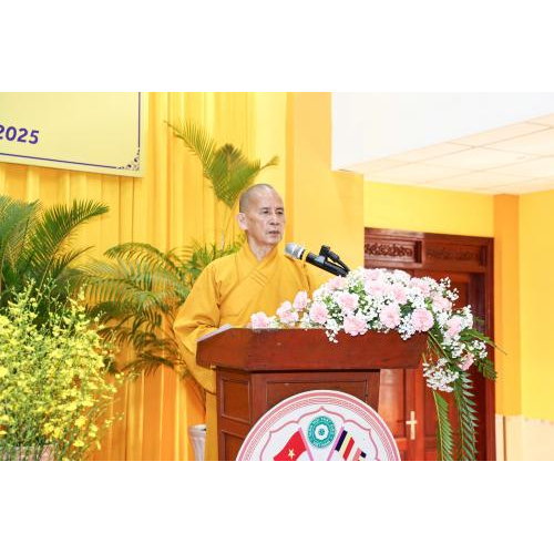 LỄ KHAI MẠC KHOÁ BỒI DƯỠNG TRỤ TRÌ LẦN THỨ 28 VÀ TỐT NGHIỆP KHÓA V, KHAI GIẢNG KHOA VI TRƯỜNG TRUNG CẤP PHẬT HỌC TỈNH AN GIANG