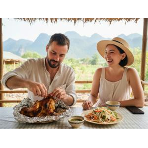 Gà Đốt Lá Chúc An Giang: Hương Vị Đặc Sản Khmer Khiến Du Khách Mê Mẩn