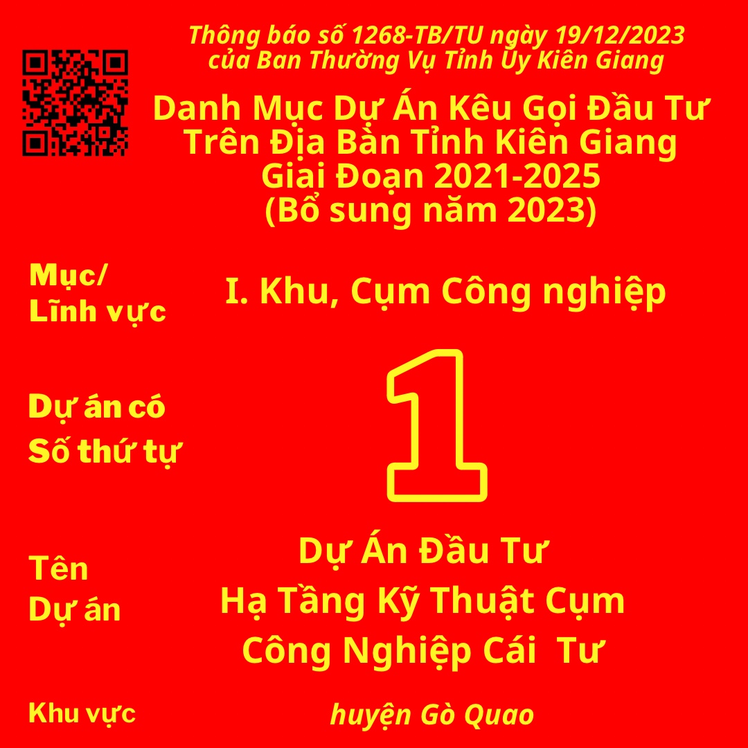 Ec6eBb5h7fA4A83 A77cD584Ah8b00B Dự án có Số TT 1: Dự Án Đầu Tư Hạ Tầng Kỹ Thuật Cụm Công Nghiệp Cái Tư