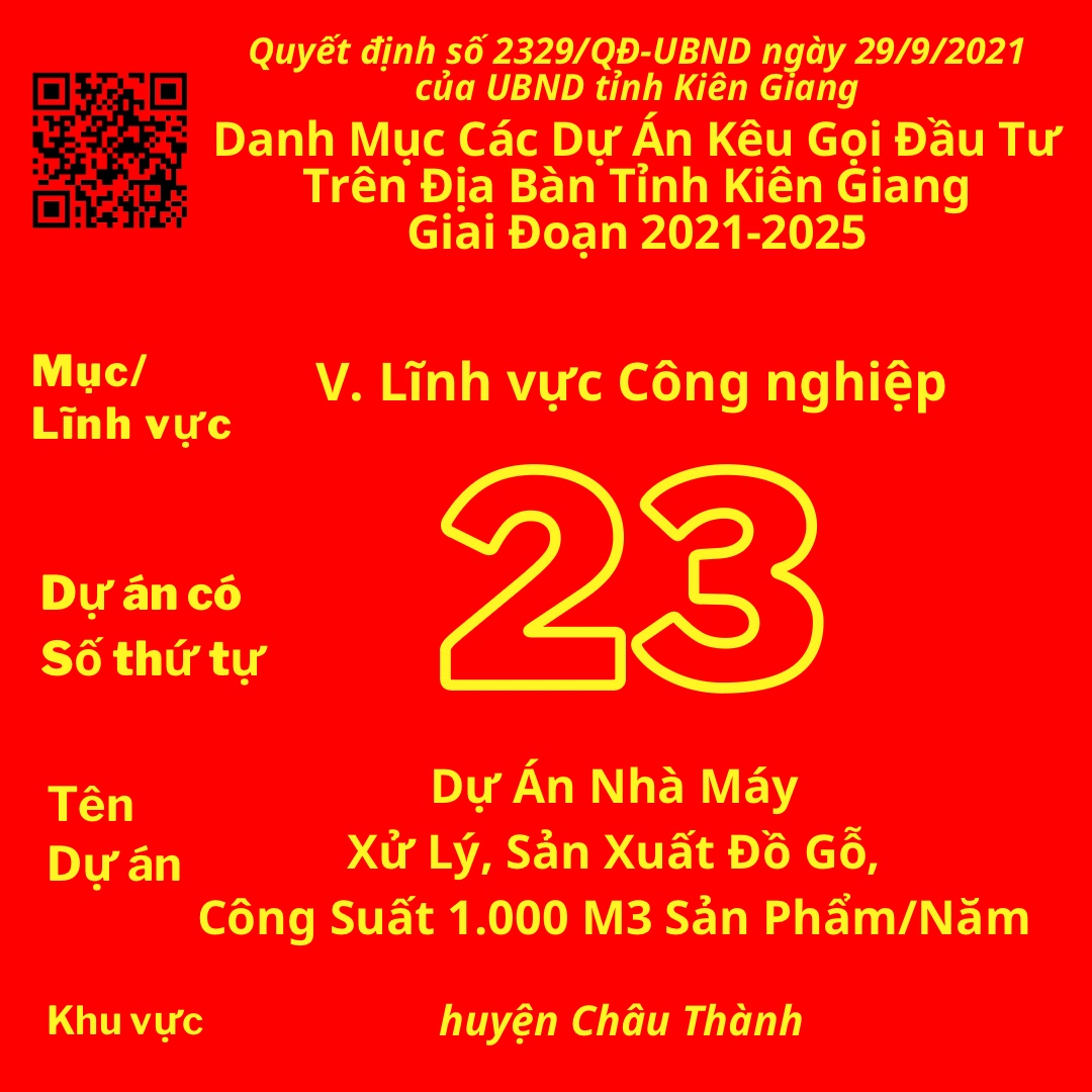 Ec6eBb5h7fA4A83 A77cD584Ah8b00B Dự Án Có Số TT 23: Dự Án Nhà Máy Xử Lý, Sản Xuất Đồ Gỗ, Công Suất 1.000 M3 Sản Phẩm/Năm