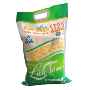 Gạo Điền Tín ST25 Lúa Tôm 5 Kg - Gạo Sạch Ngọt Dẻo Mềm Cơm Thơm Dịu