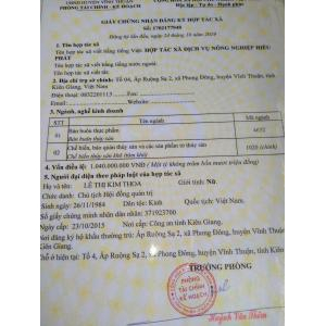 Hợp Tác Xã Dịch Vụ Nông Nghiệp Hiểu Phát