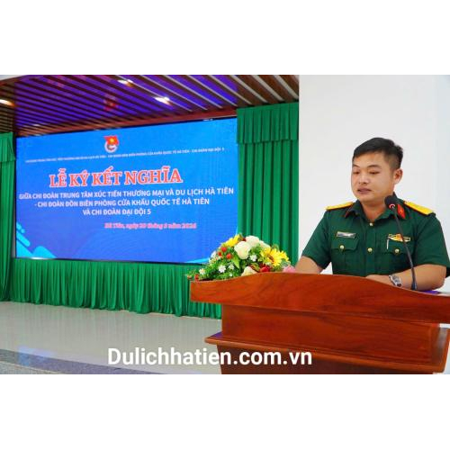 Chi Đoàn Trung Tâm XTTM&DL Hà Tiên Lễ Ký Kết Nghĩa Với Các Đơn Vị Lực Lượng Vũ Trang, Giai Đoạn 2026 - 2028