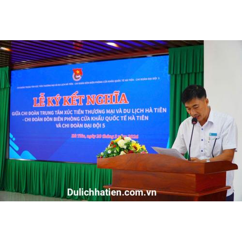 Chi Đoàn Trung Tâm XTTM&DL Hà Tiên Lễ Ký Kết Nghĩa Với Các Đơn Vị Lực Lượng Vũ Trang, Giai Đoạn 2026 - 2028